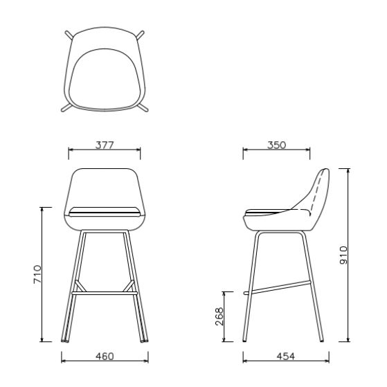 CAPRICO COUNTER CHAIR