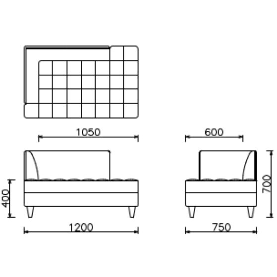 BERG L-ARM SOFA2.0P