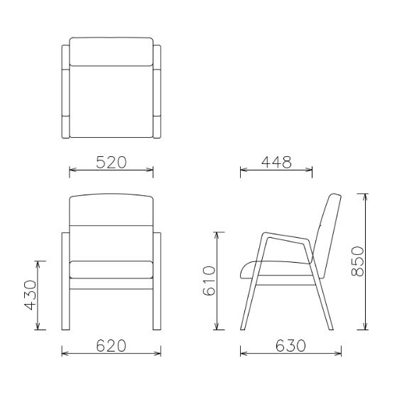 CROLNE HIGHBACK SOFA 1.0P
