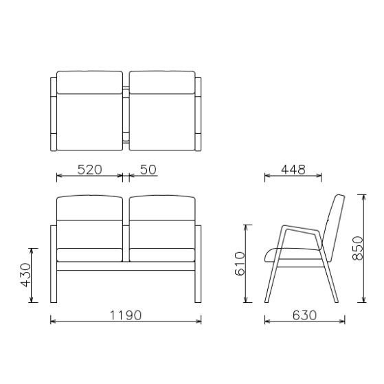 CROLNU HIGHBACK SOFA 2.0P