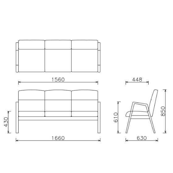 CROLNU HIGHBACK SOFA 3.0P